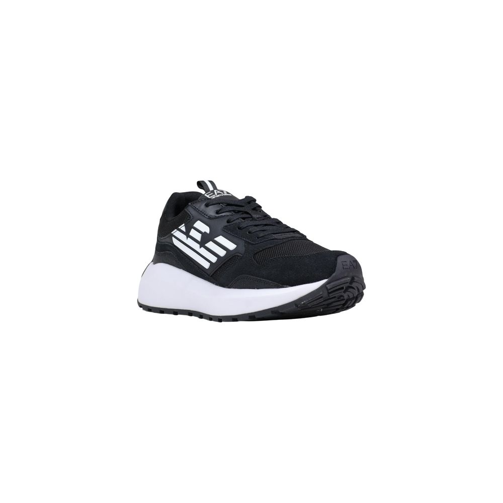 EA7 Emporio Armani Black And White Polyethylene Athletic Sneakers for Men