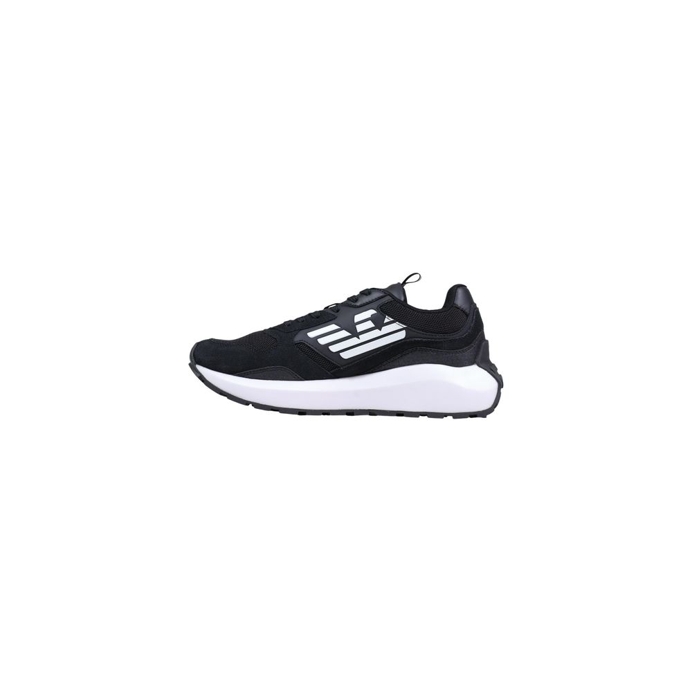 EA7 Emporio Armani Black And White Polyethylene Athletic Sneakers for Men