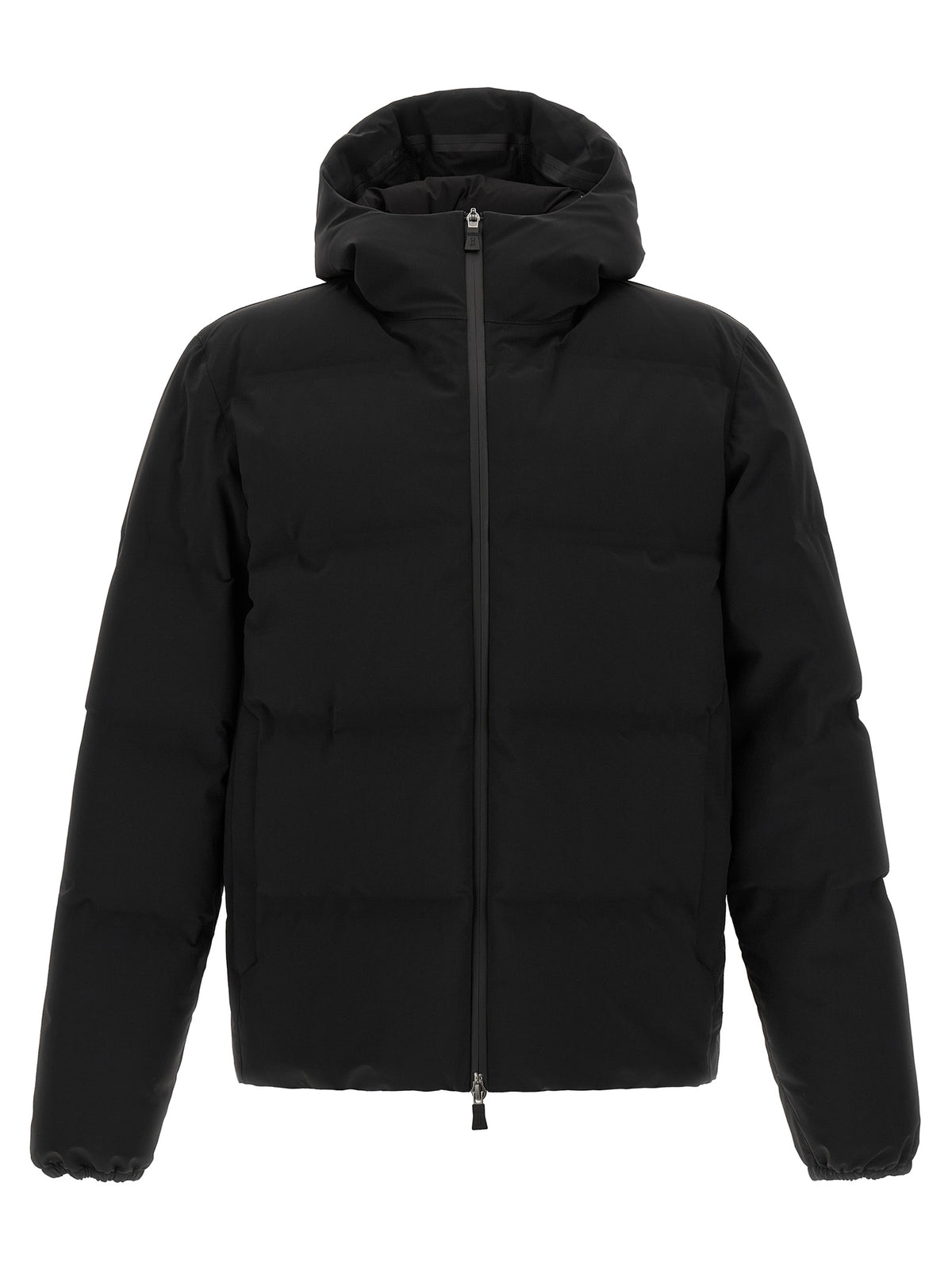 Herno Black Polyamide Full-Length Jacket for Men