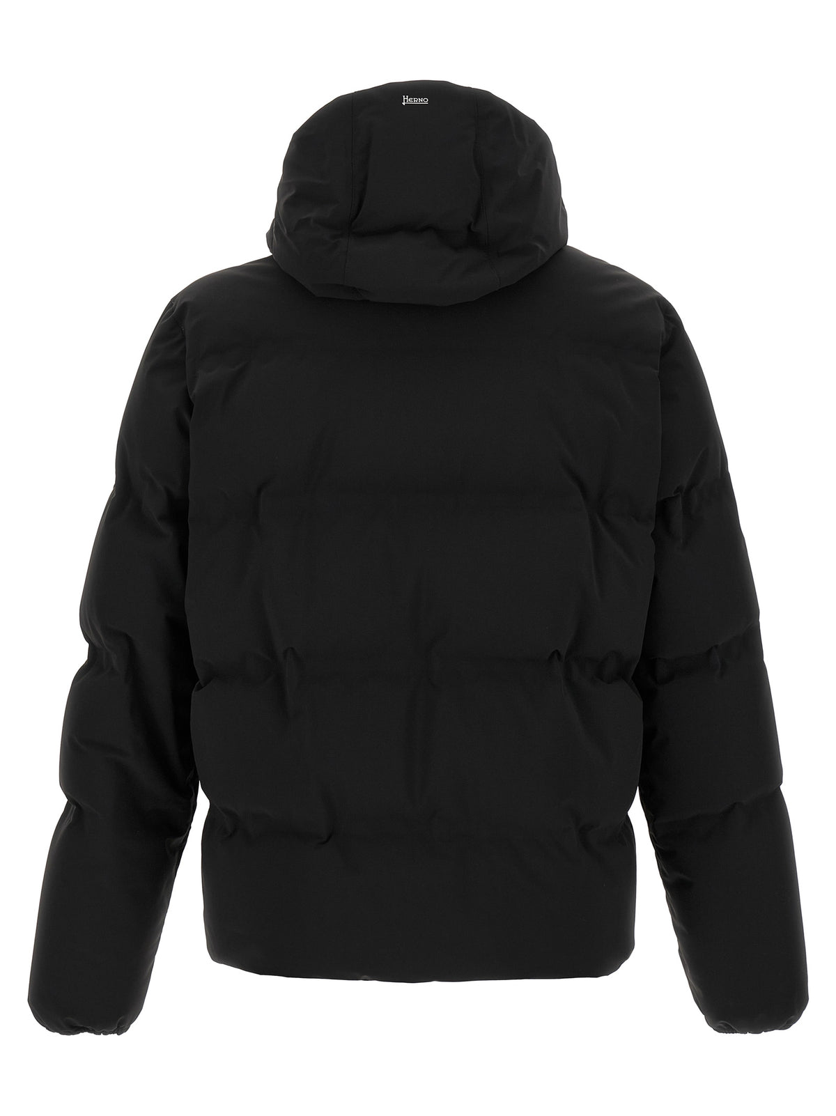 Herno Black Polyamide Full-Length Jacket for Men