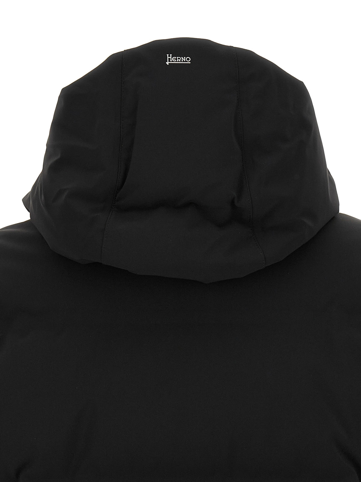 Herno Black Polyamide Full-Length Jacket for Men