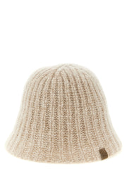 Brunello Cucinelli Beige Cashmere Bucket Hat for Women
