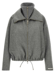 Sportmax Gray Wool Bomber