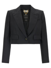 Elisabetta Franchi Black Virgin Wool Blazer