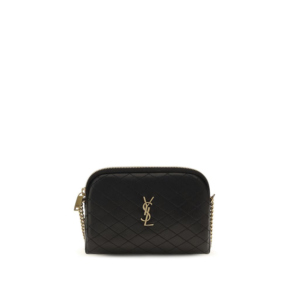 Saint Laurent Black Calf Leather Bos Taurus Shoulder Bag