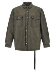 DRKSHDW Gray Nylon Full-Length Jacket