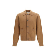 Ami Paris Brown Wool Oves Aries Cardigan