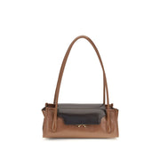 Marni Brown Calf Leather Bos Taurus Shoulder Bag