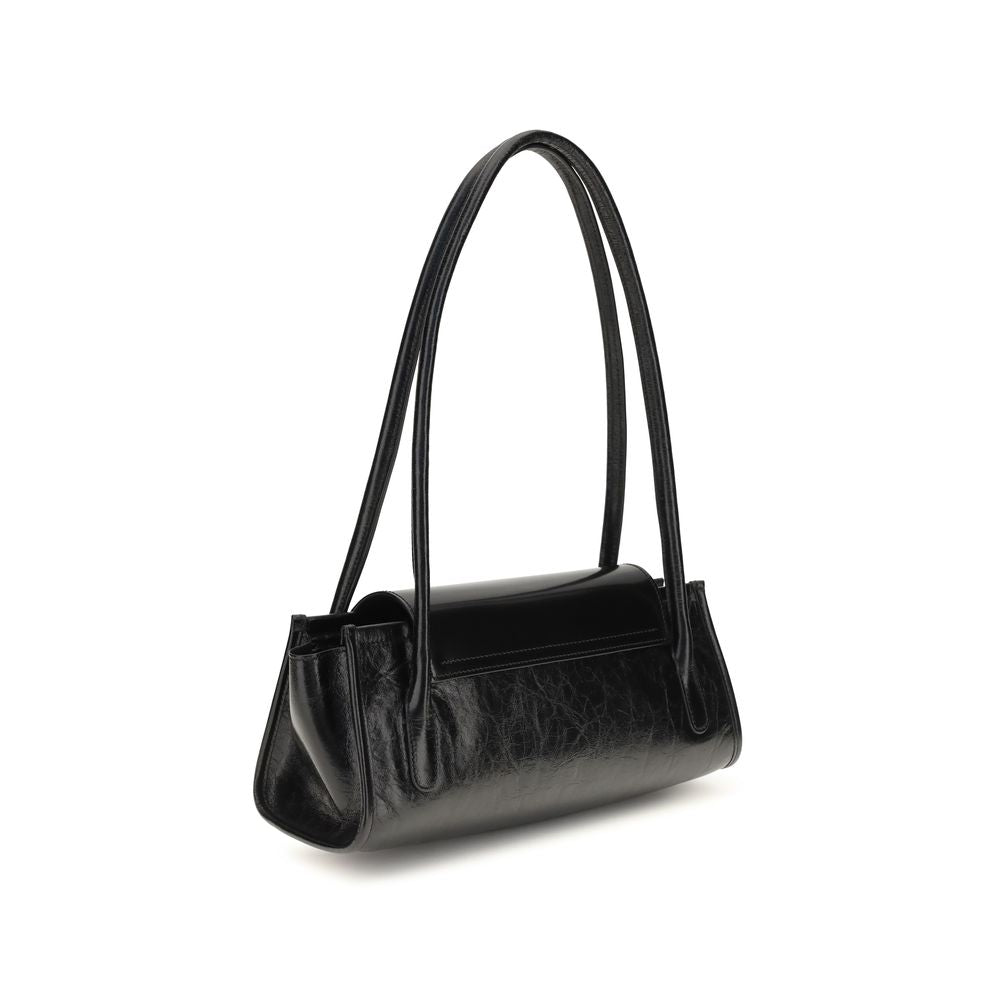 Marni Black Calf Leather Bos Taurus Shoulder Bag for Women
