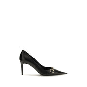 Gucci Black Calf Leather Bos Taurus High Heel Pumps for Women