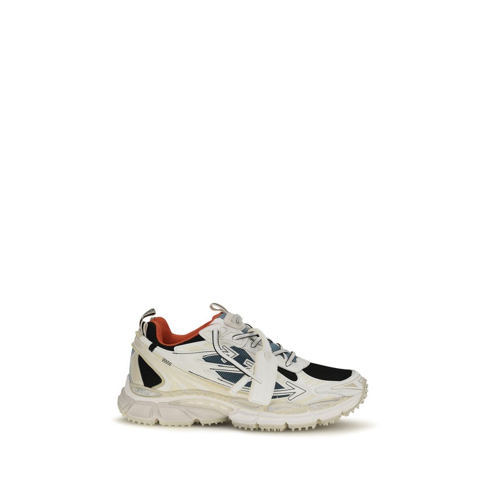 Off-White Multicolor Fabric Athletic Sneakers for Men