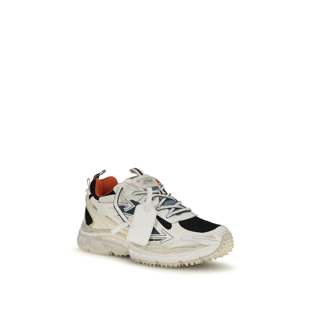 Off-White Multicolor Fabric Athletic Sneakers for Men
