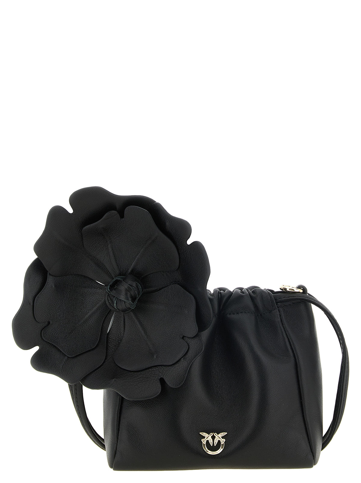 PINKO Black Lambskin Clutch Bag for Women