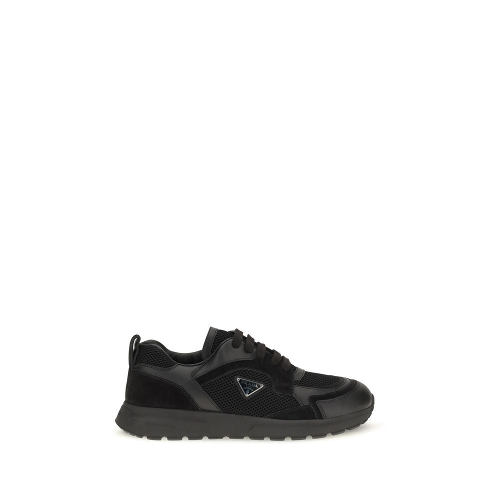 Prada Black Fabric Athletic Sneakers for Men