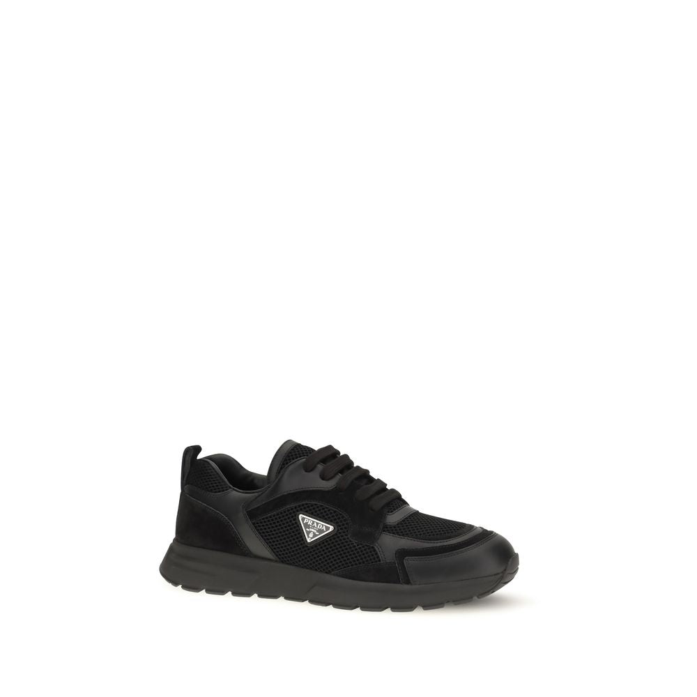 Prada Black Fabric Athletic Sneakers for Men