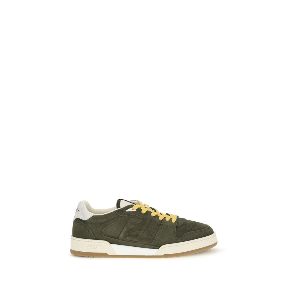 Fendi Bicolor Suede Leather Low Top Sneakers for Men