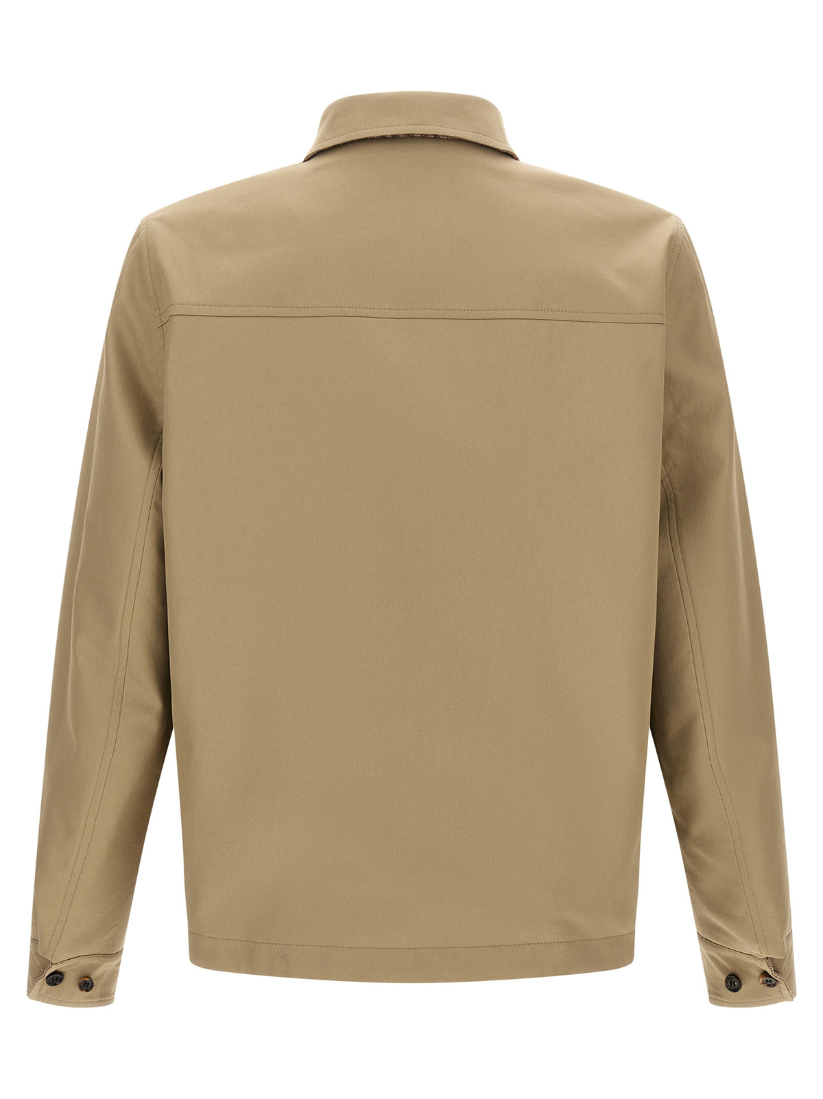 Burberry Beige Wool Full-Length Jacket for Men