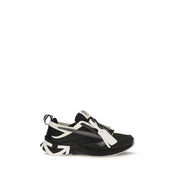 Off-White Black Polyester Athletic Sneakers for Men