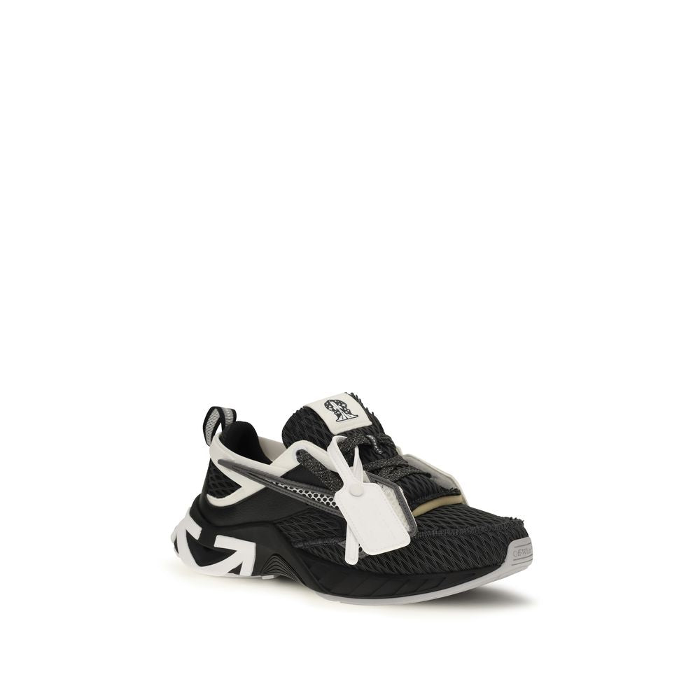 Off-White Black Polyester Athletic Sneakers for Men