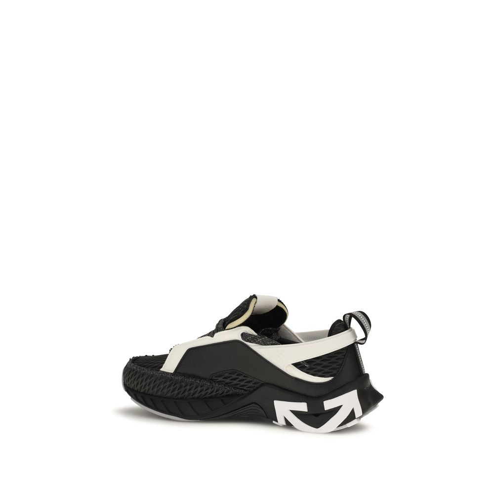 Off-White Black Polyester Athletic Sneakers for Men