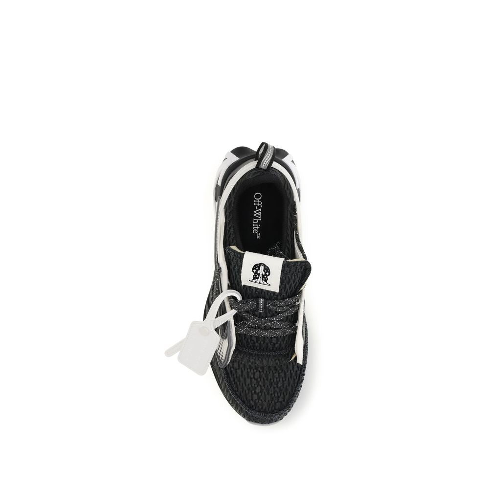 Off-White Black Polyester Athletic Sneakers for Men