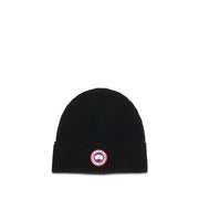 Canada Goose Black Wool Oves Aries Beanie for Men