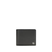 Fendi Black Calf Leather Bos Taurus Wallet for Men
