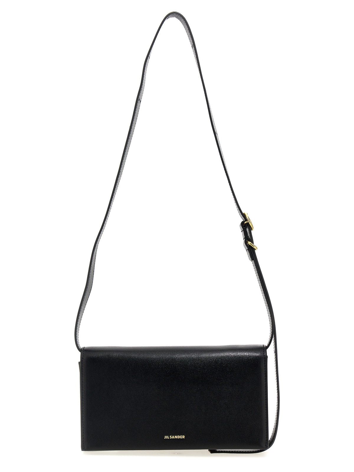 JIL SANDER Black Leather Crossbody Bag for Women
