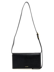 JIL SANDER Black Leather Crossbody Bag for Women
