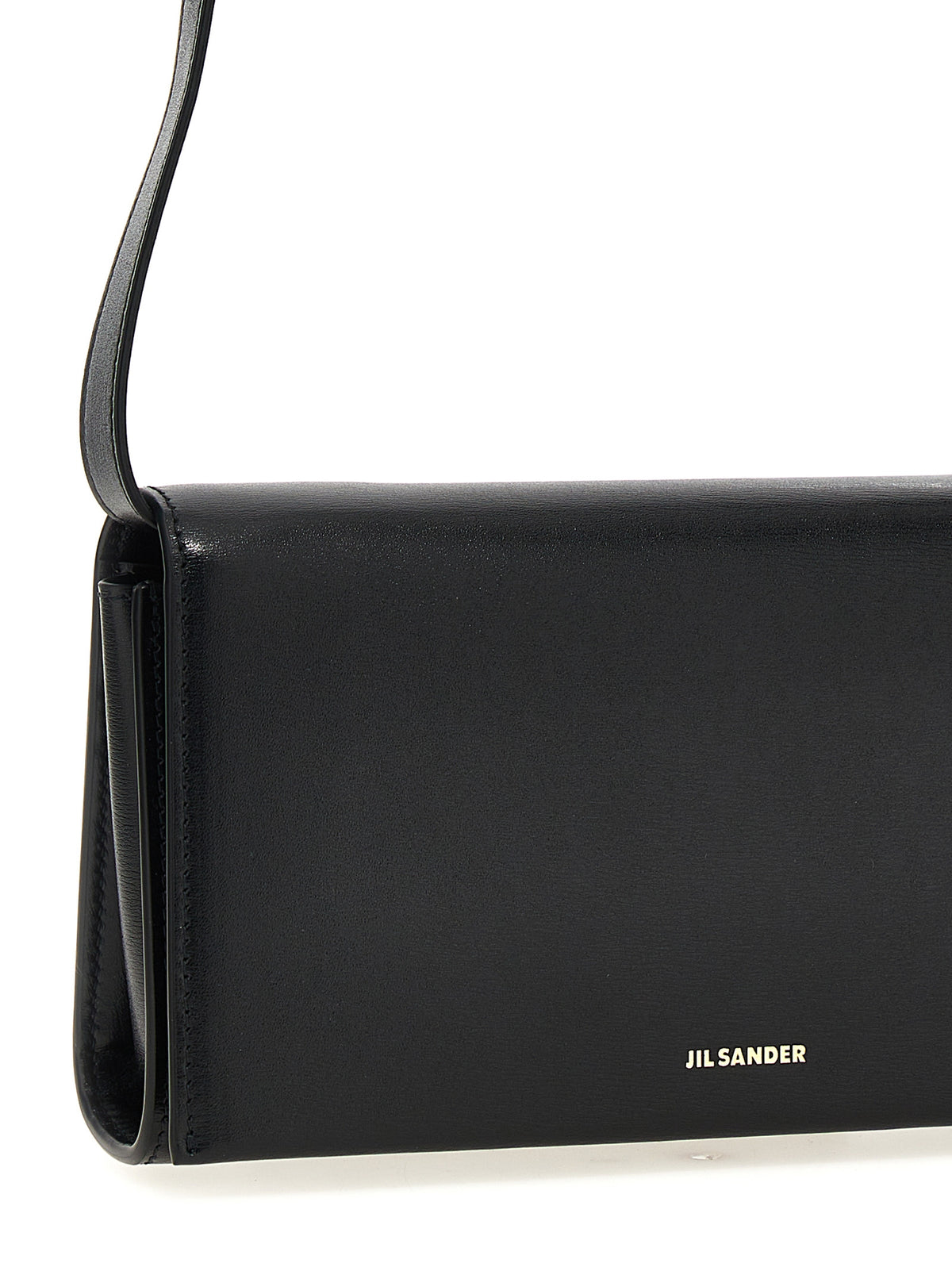 JIL SANDER Black Leather Crossbody Bag for Women