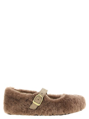 Birkenstock Gray Leather Ballet Flats for Women