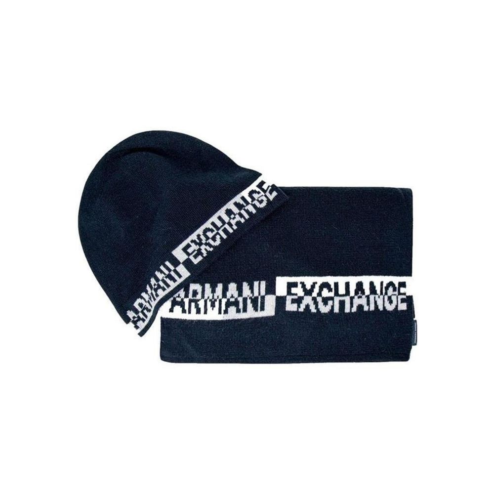 Armani Exchange Blue Marabou Scarf for Men