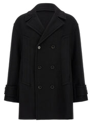 Ami Paris Black Virgin Wool Coat
