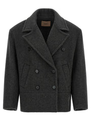 Twinset Gray Wool Coat