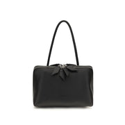 The Attico Black Calf Leather Bos Taurus Shoulder Bag