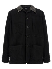 Comme Des Garçons Black Wool Full-Length Jacket