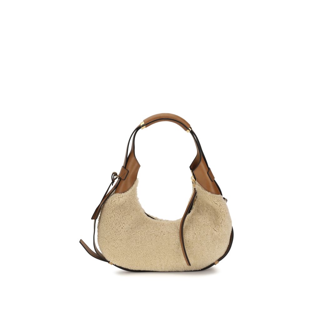 Moschino Beige Lambskin Shoulder Bag for Women