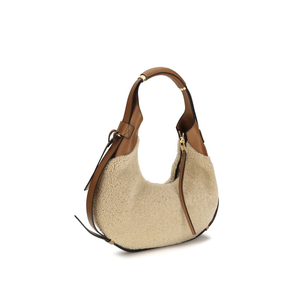 Moschino Beige Lambskin Shoulder Bag for Women