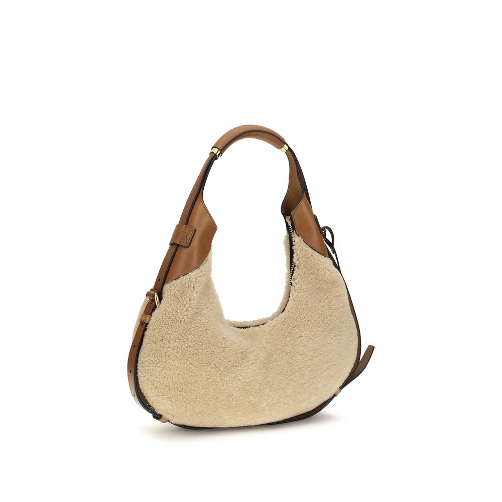 Moschino Beige Lambskin Shoulder Bag for Women