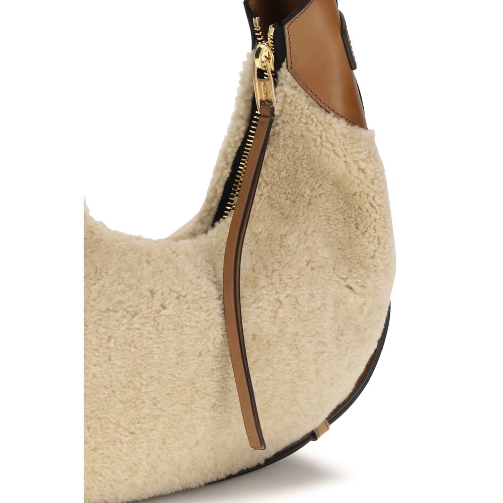 Moschino Beige Lambskin Shoulder Bag for Women