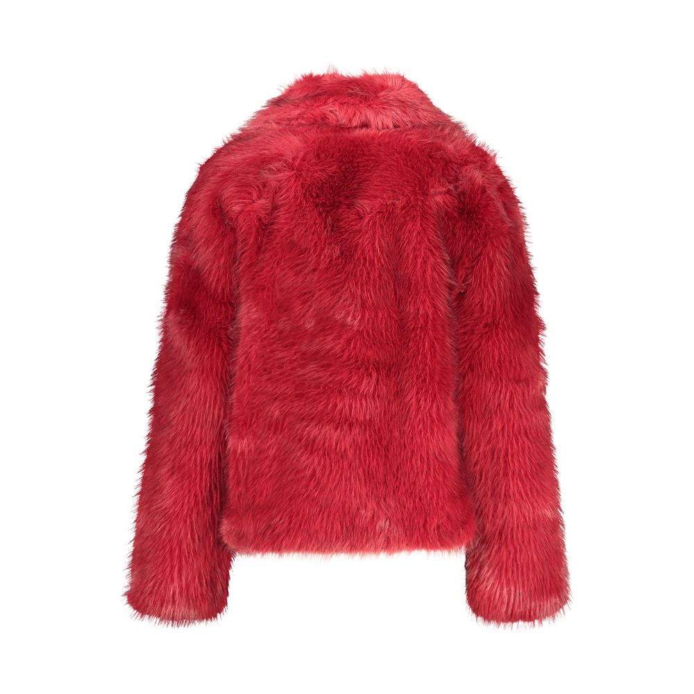 Desigual Red Polyester Full-Length Jacket