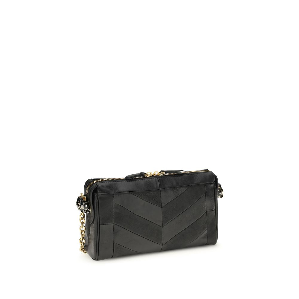Valentino Garavani Black Napa Leather / Calf Bos Taurus Shoulder Bag for Women