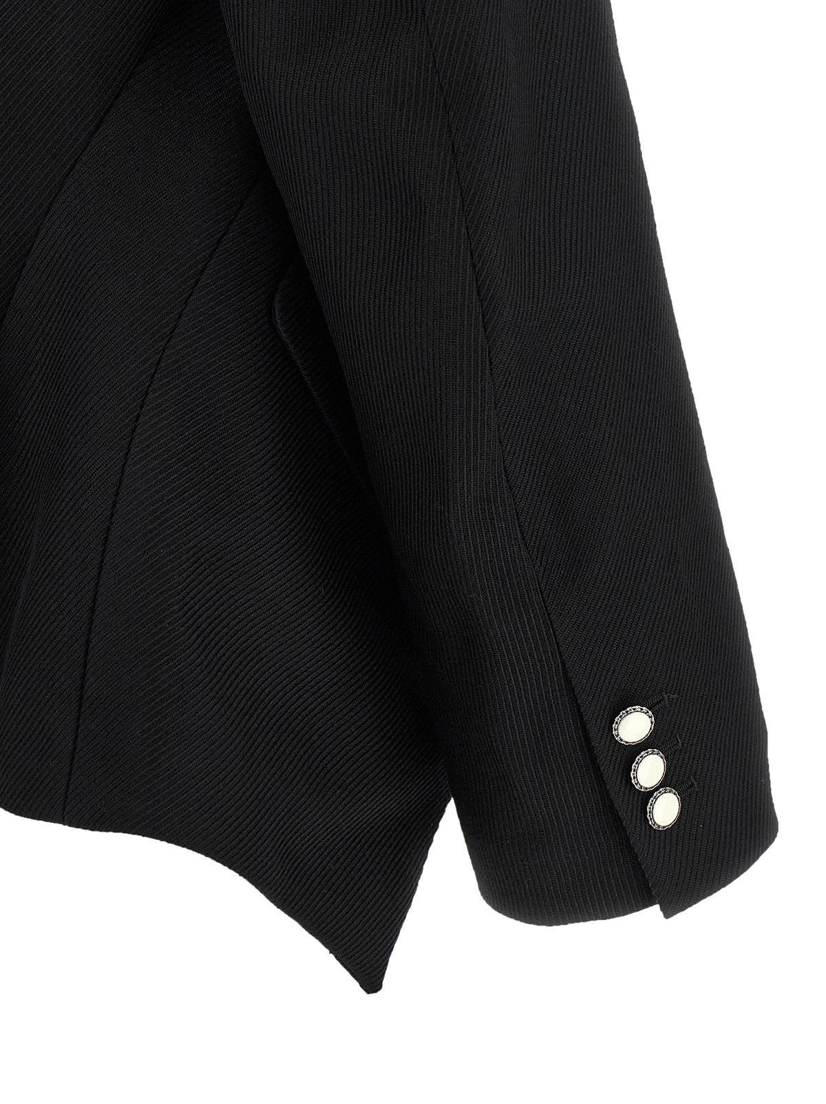 Comme Des Garçons Black Wool Blazer