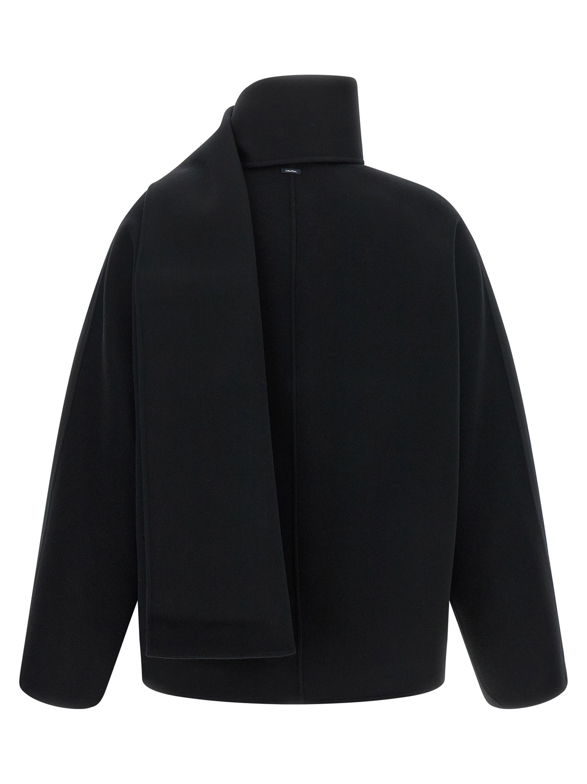 'S Max Mara Black Wool Full-Length Jacket
