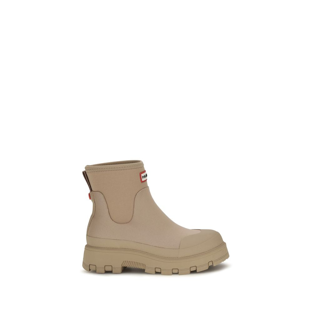 Hunter Beige Rubber Chelsea Boots