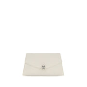 Alexander McQueen White Calf Leather Bos Taurus Clutch Bag