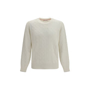 Brunello Cucinelli White Cashmere Sweater for Men