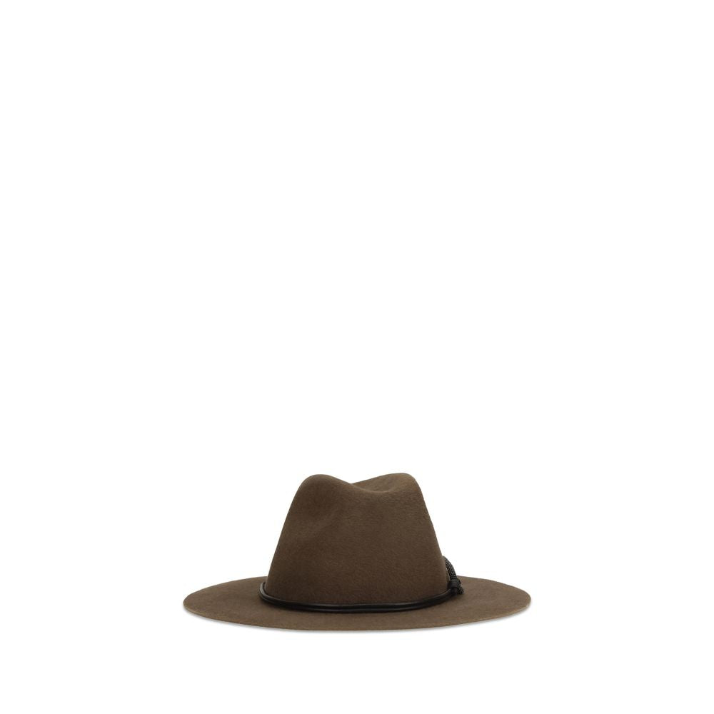 Brunello Cucinelli Brown Eco Fabric Fedora for Women