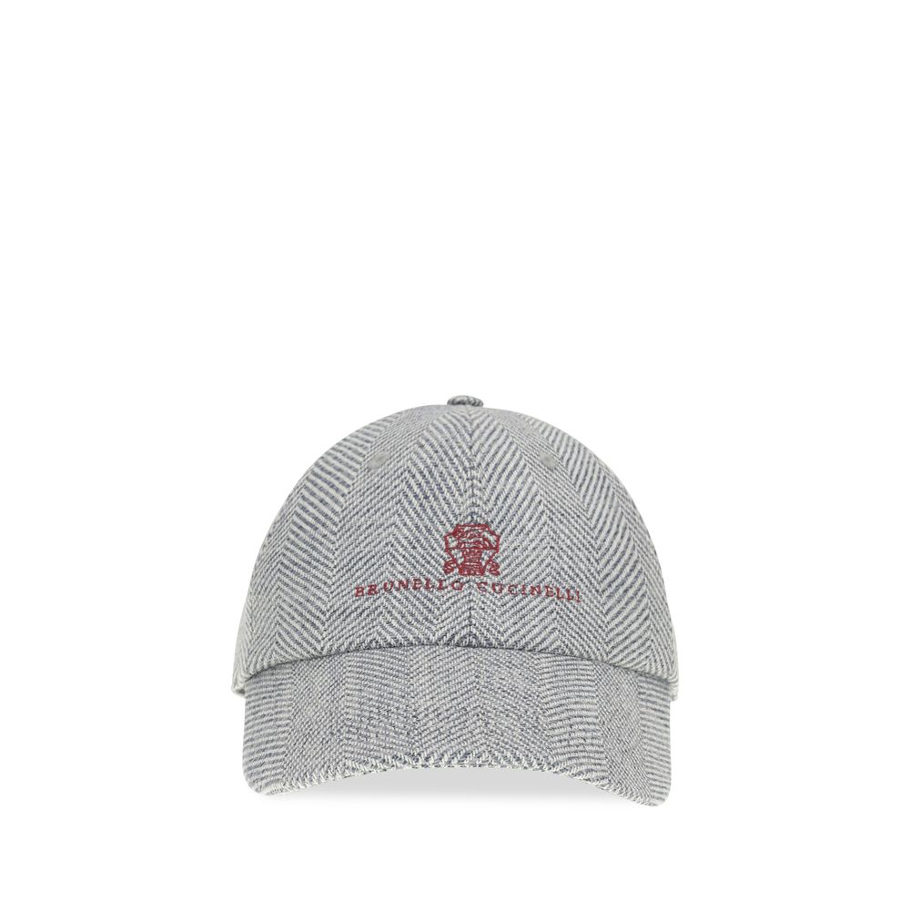 Brunello Cucinelli Gray Wool Oves Aries Cap (Baseball Hat) for Men