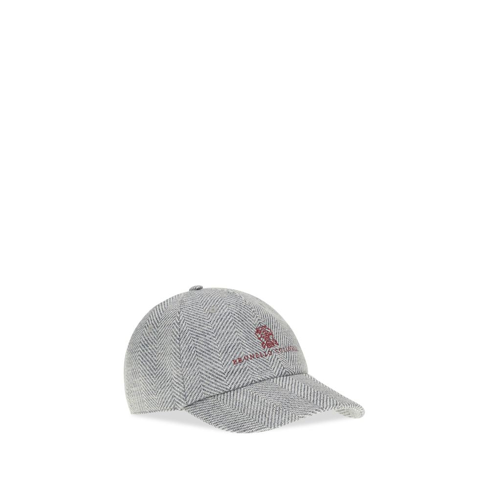 Brunello Cucinelli Gray Wool Oves Aries Cap (Baseball Hat) for Men